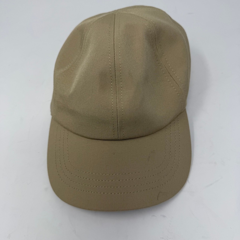 Madewell Canvas Baseball Hat Cap Khaki Tan Leather Strap NU641 Womens One Size